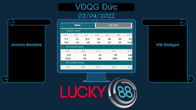 LUCKY88 Arminia Bielefeld vs VfB Stuttgart , Soi kèo bóng đá hôm nay 02/04/2022, VĐQG Đức