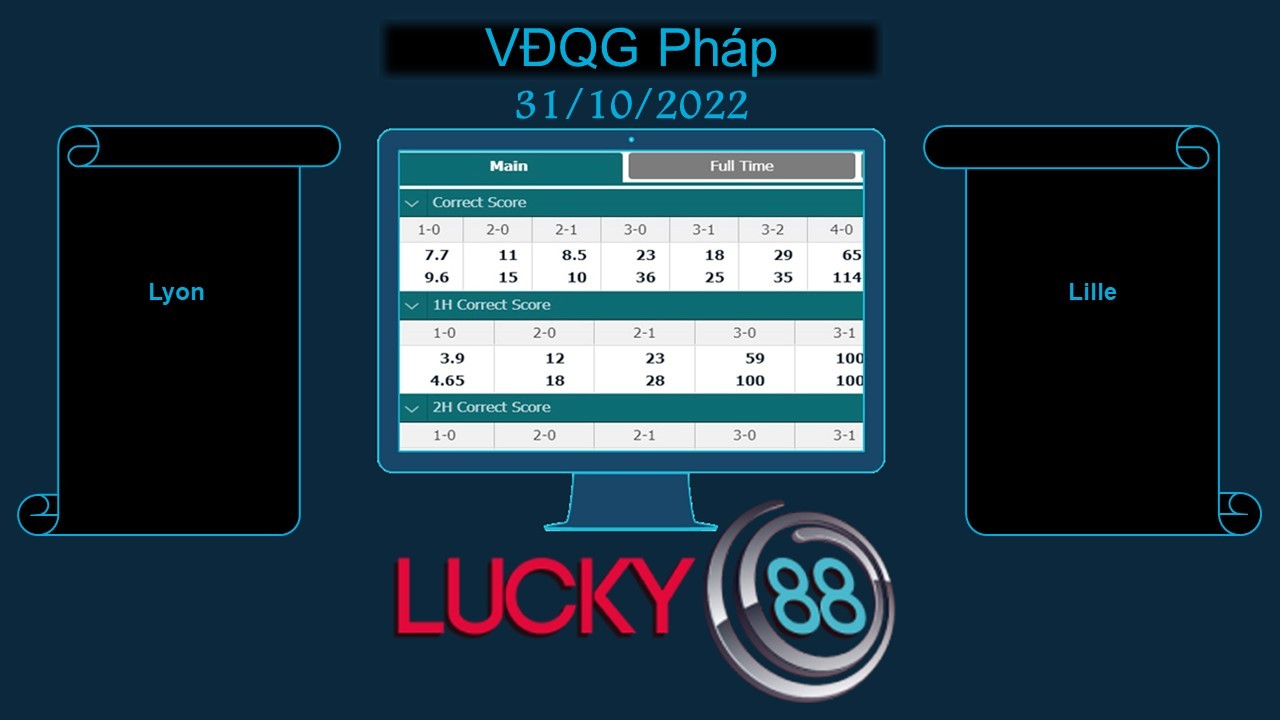 LUCKY88 Lyon vs Lille  , Soi kèo bóng đá hôm nay 31/10/2022,  VĐQG Pháp