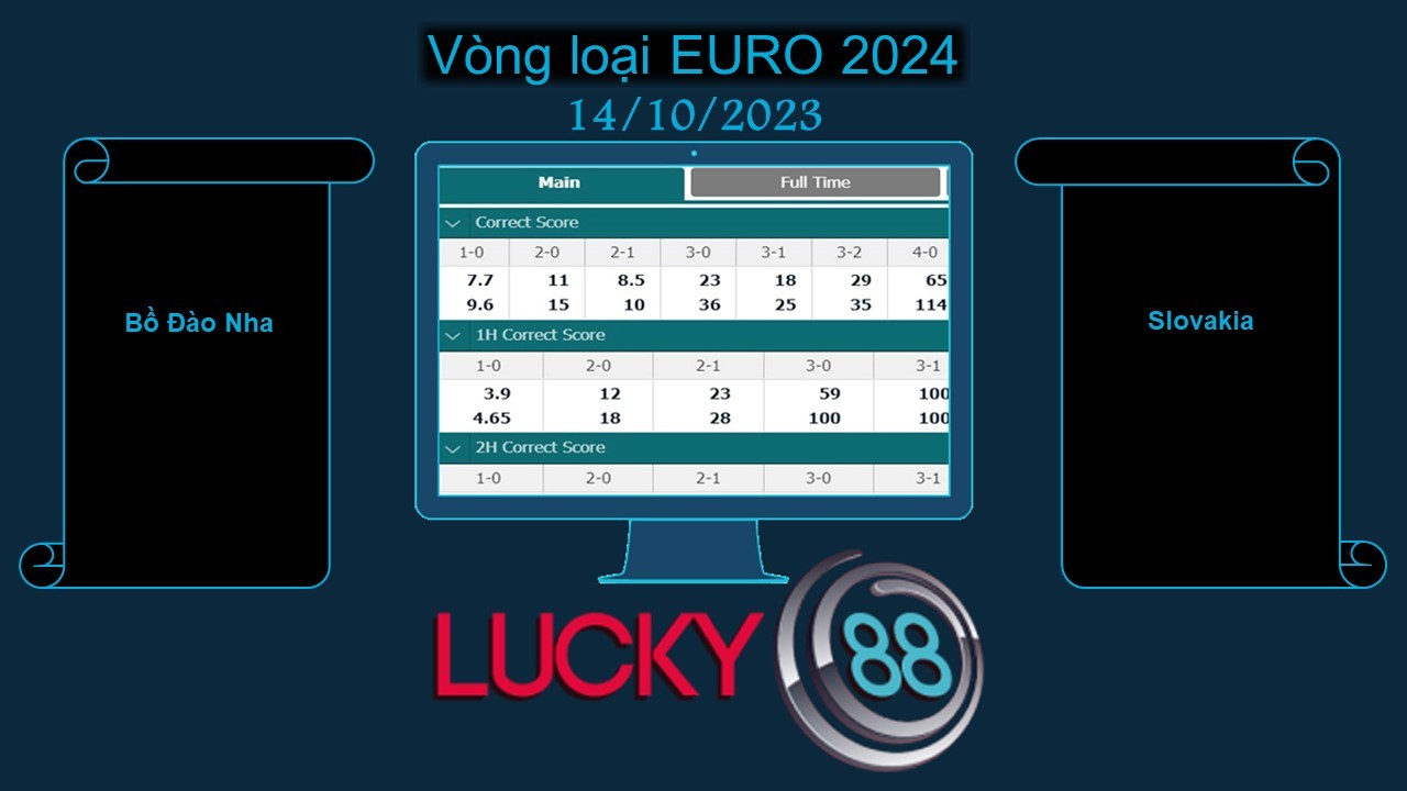 LUCKY88 Bồ Đào Nha vs Slovakia, Soi kèo bóng đá hôm nay 14/10/2023, Vòng loại EURO 2024