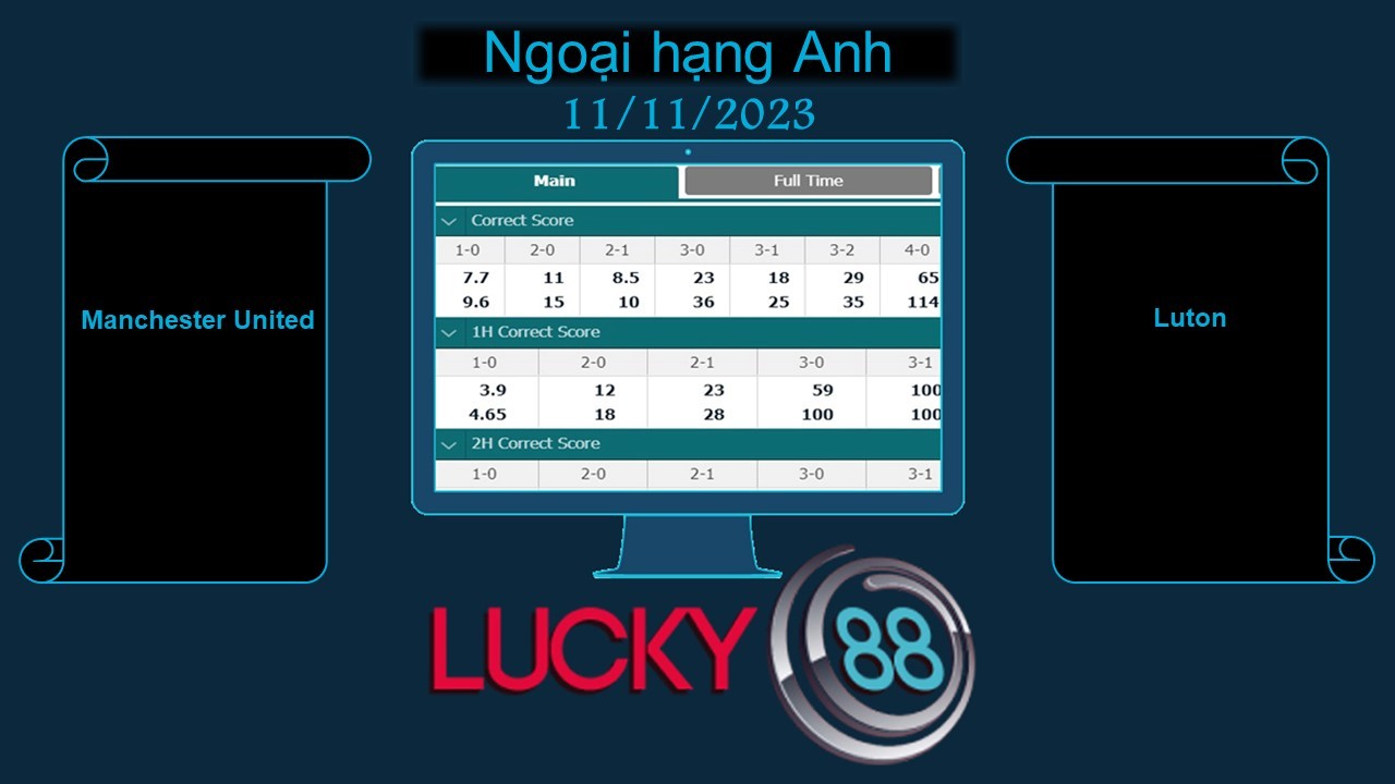 LUCKY88 Manchester United vs Luton, Soi kèo bóng đá hôm nay 11/11/2023, Ngoại hạng Anh