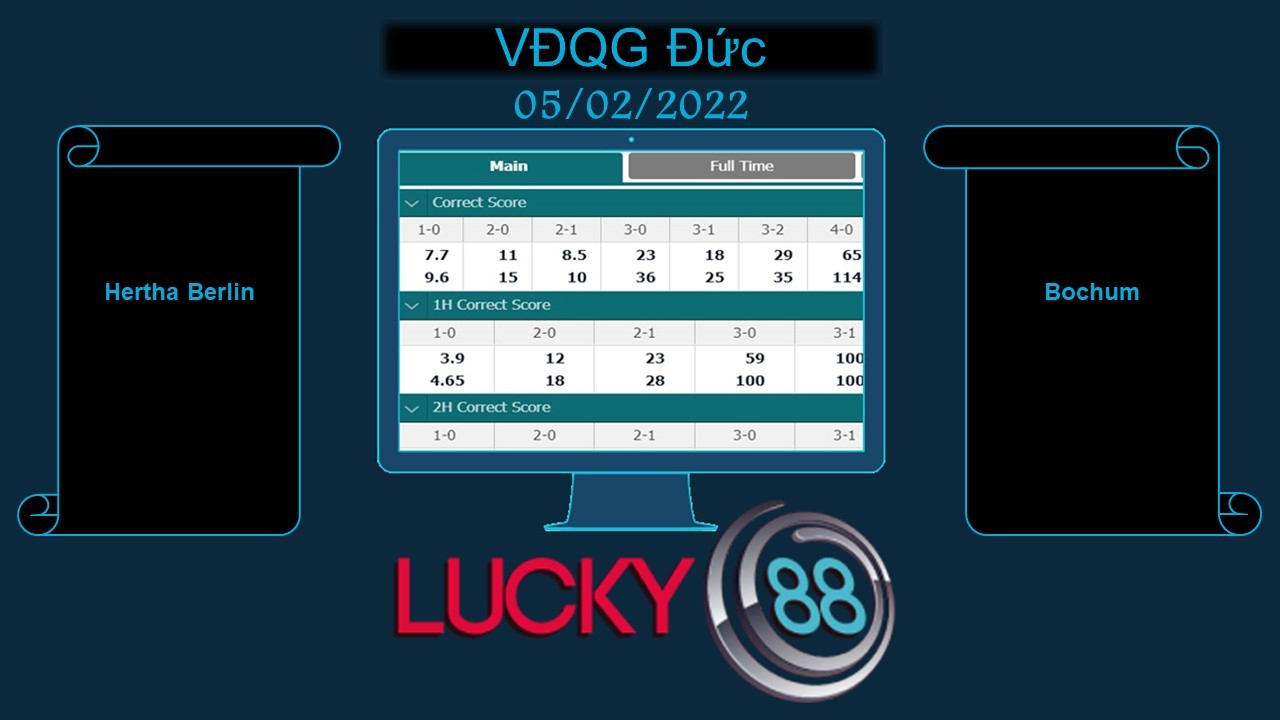 LUCKY88 Hertha Berlin vs Bochum , Soi kèo bóng đá hôm nay 05/02/2022, VĐQG Đức
