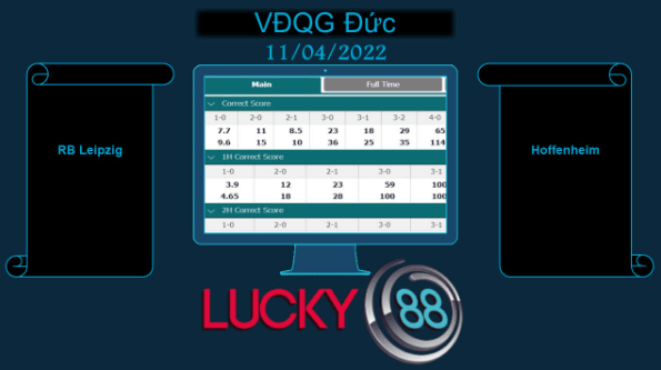 LUCKY88 RB Leipzig vs Hoffenheim , Soi kèo bóng đá hôm nay 11/04/2022, VĐQG Đức
