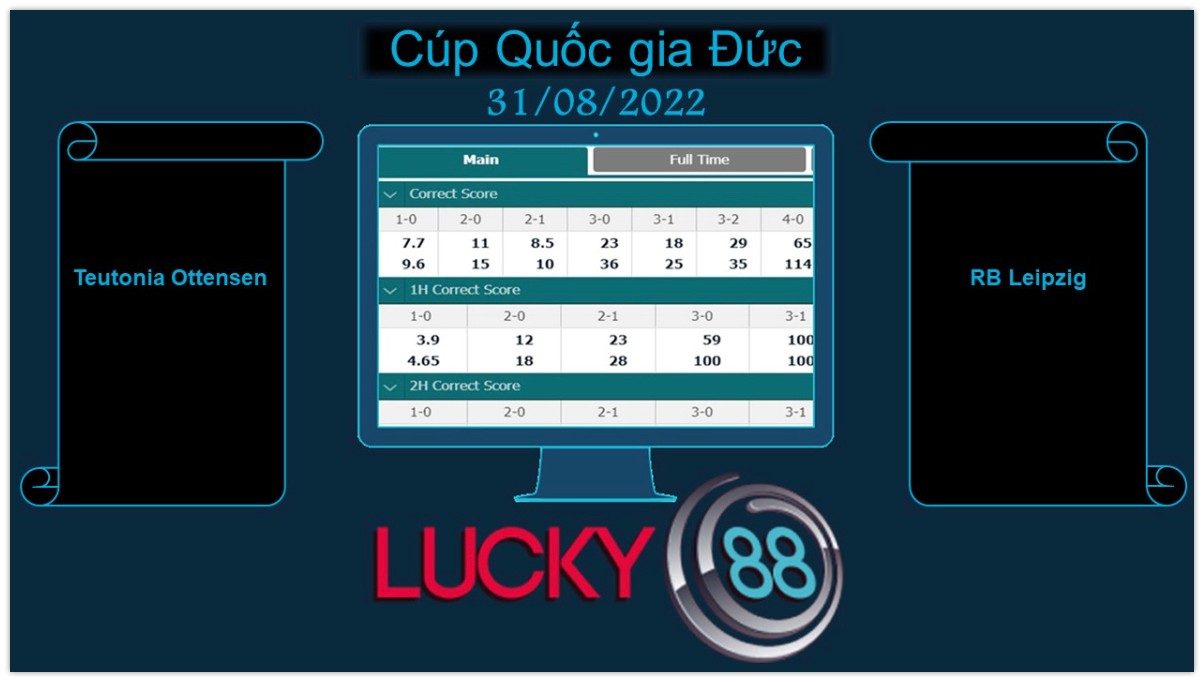 LUCKY88 Teutonia Ottensen vs RB Leipzig, Soi kèo bóng đá hôm nay 31/08/2022,  Cúp Quốc gia Đức